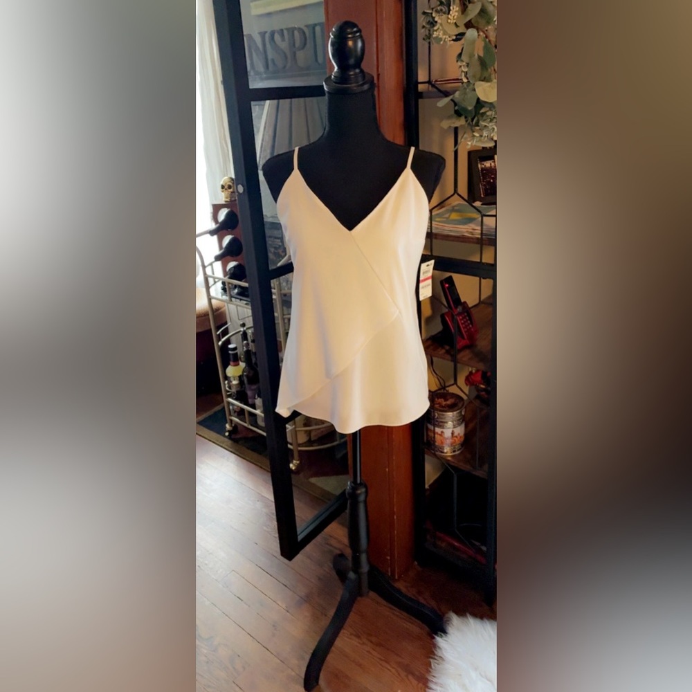 Bar III White Spaghetti Strap Blouse